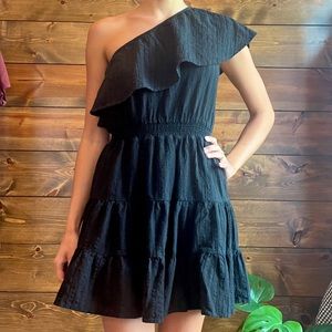 Flattering asymmetrical party dress